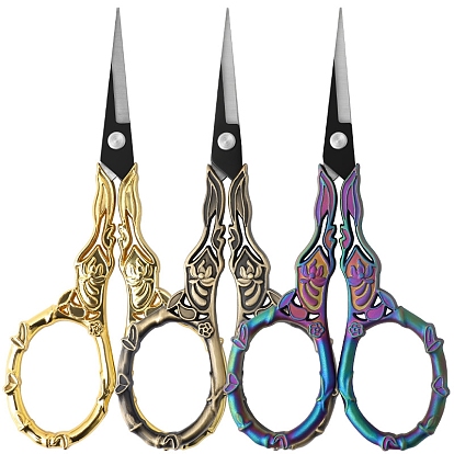 Stainless Steel Scissors, Embroidery Scissors, Sewing Scissors, with Zinc Alloy Handle