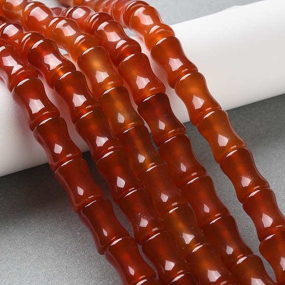 Бусины из натурального агата (окрашенные и нагретые), бамбук совместное