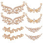 8шт. 4 стиль латунные звенья с прозрачным кубическим цирконием, Ссылки на компоненты крыла люстры, подвеска в форме сердца и бабочки