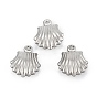 316 Surgical Stainless Steel Charms, Shell