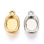 304 Настройки кабошон из нержавеющей стали кулон, овальные