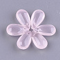 Transparent Spray Painted Glass Charms, Drop