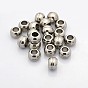 Rondelle 201 Stainless Steel Beads, Large Hole Beads