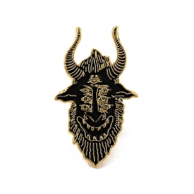Gothic Halloween Enamel Pin, Golden Alloy Brooch for Backpack Clothes