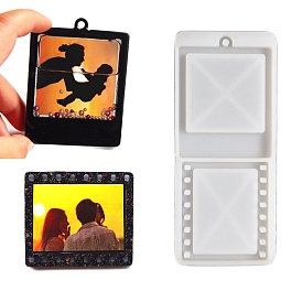 Pendant Silicone Molds, Resin Casting Molds, For UV Resin, Epoxy Resin Craft Making, Rectangle