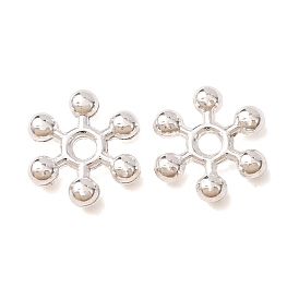 Snowflake Alloy Spacer Beads, Tibetan Style, Cadmium Free & Lead Free, 7x2mm, Hole: 1mm