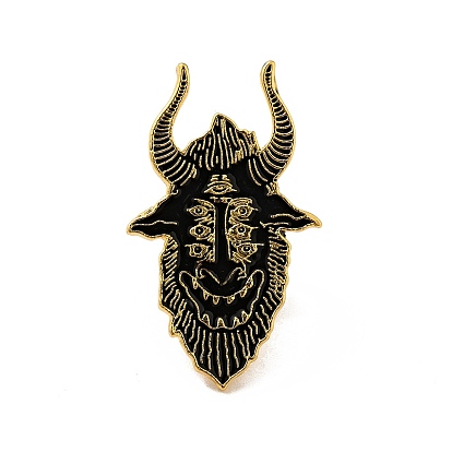 Broche en émail gothique halloween, broche en alliage doré pour vêtements de sac à dos