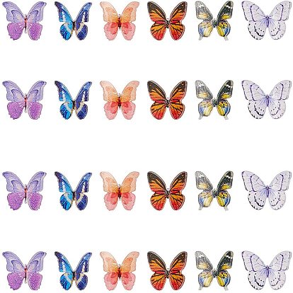Cabochons plásticos, mariposa