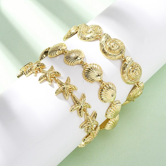 Латунь ссылка браслеты для женщин, долговечный, стойки покрытие, без свинца и без кадмия