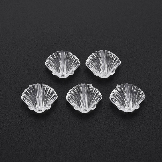 Прозрачные акриловые бусины, оболочка / гребешок