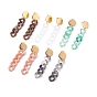 Chunky Acrylic Curb Chain Long Dangle Stud Earrings for Women