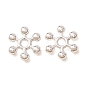 Snowflake Alloy Spacer Beads, Tibetan Style, Cadmium Free & Lead Free, 7x2mm, Hole: 1mm