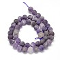 Frosted Natural Amethyst Round Bead Strands
