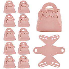 12 шт. складные подарочные коробки для конфет из искусственной кожи в форме полого сердца для рождественских вечеринок и свадебных сувениров