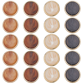 20 шт. 4 цвета 1 кнопки из цинкового сплава с отверстием, плоско-круглые