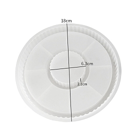 DIY Silicone Jewelry Tray Molds, Resin Casting Molds, for UV Resin, Epoxy Resin Jewelry Making, Flat Round
