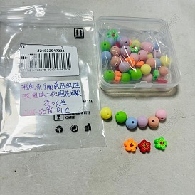DIY Schmuckherstellung Finding Kit, einschließlich 54 Stück 9 Stile lebensmittelechtes Silikon und Polymer-Ton-Blumenperlen