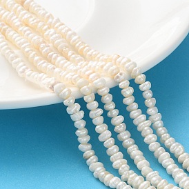 Нити из натурального культивированного пресноводного жемчуга, класс 3, рондель