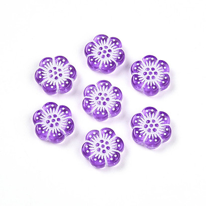 Прозрачные акриловые бусины, цветок