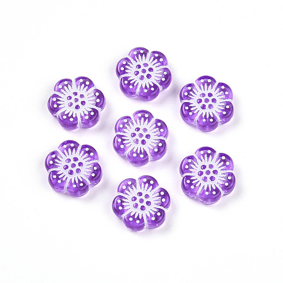 Прозрачные акриловые бусины, цветок