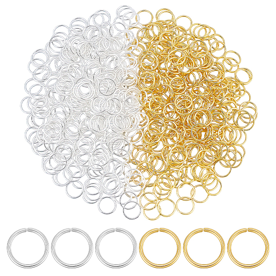 304 Stainless Steel Jump Rings, Open Jump Rings, Metal Connectors for DIY Jewelry Crafting and Keychain Accessories