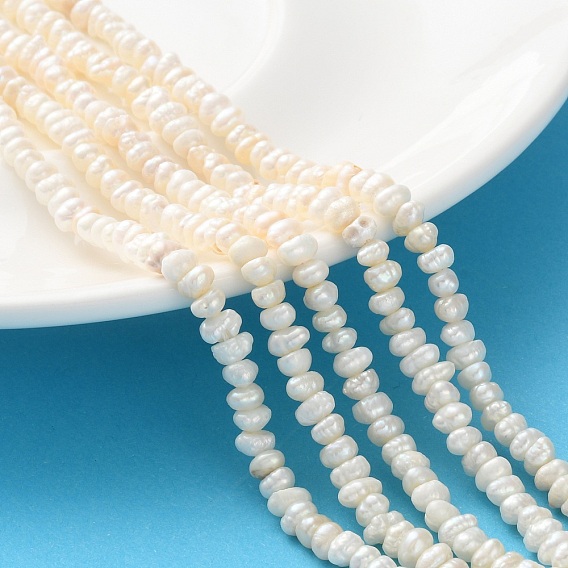 Нити из натурального культивированного пресноводного жемчуга, класс 3, рондель