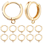16 шт. латунные серьги-кольца, с горизонтальной петлей, кольцо