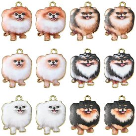30 шт 6 стили подвески из сплава с принтом, без кадмия, без никеля и без свинца, собака