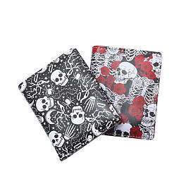 Wallet Colorful Skull Short Wallet Retro Skull Print Women's Zipper Coin Purse
