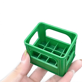 Miniature Plastic Storage Crate, for Dollhouse Accessories Pretending Prop Decorations