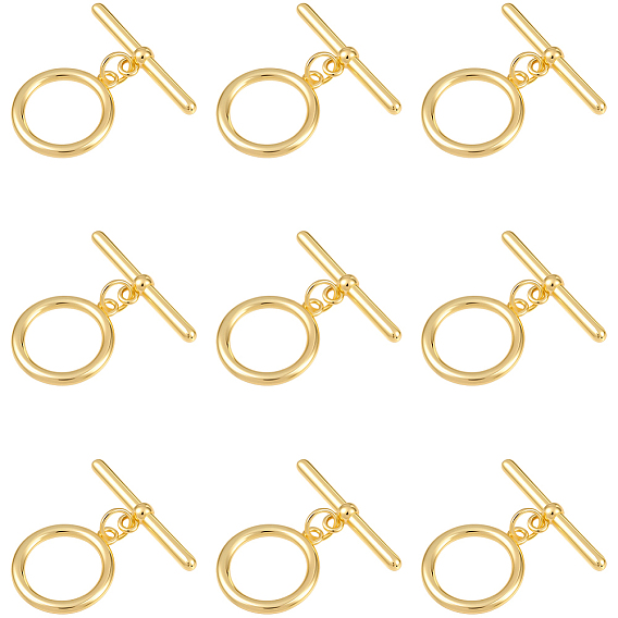 15 комплекты латунных застежек-тоглов, кольцо и бар