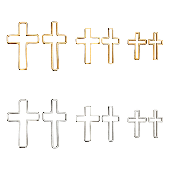 PandaHall Elite Stainless Steel Linking Rings, Cross