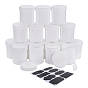 BENECREAT Plastic Bead Containers Making, with Face Mask Cream Spoon Plastic Stick, Chalkboard Sticker Labels