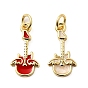 Латунь эмаль подвески, долговечный, без свинца и без кадмия, с целью перехода в кольце, гитарный шарм, стойки покрытие, реальный 18 k позолоченный