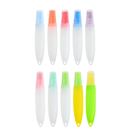 Silicone Oil Brushes, with PP Plastic Squeeze Bottle & Cover & Calibration Tails, Bakeware Tool, Oval