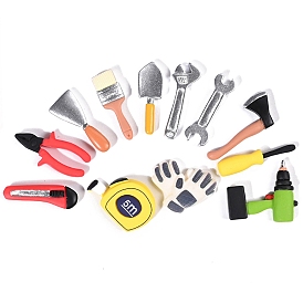 10шт. набор инструментов для ремонта смолы модель, аксессуары для кукольного домика с микро-ландшафтом, притворяясь опорными украшениями