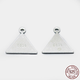 925 Sterling Silver Charms, Triangle, with S925 Stamp