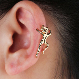 Unconventional Gymnast 3D Ear Clip - Bold Alloy Plating Non-Pierced Earring Stud