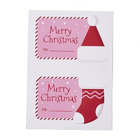 Christmas Theme Self-Adhesive Stickers, for Party Decorative Presents