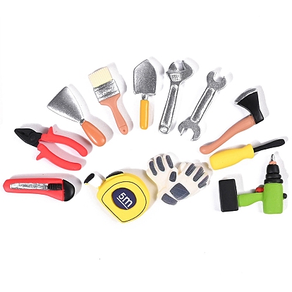 10шт. набор инструментов для ремонта смолы модель, аксессуары для кукольного домика с микро-ландшафтом, притворяясь опорными украшениями