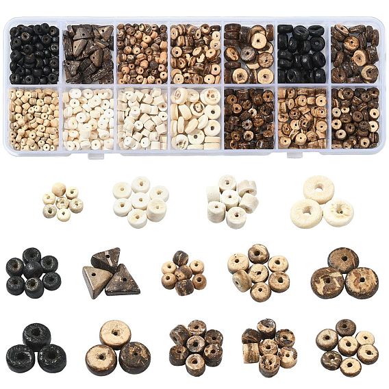 56g 14 стили натуральных кокосовых круглых бусин