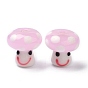 Handmade Lampwork Beads, Smiling Face Mushroom Beads