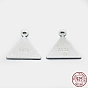 925 Sterling Silver Charms, Triangle, with S925 Stamp