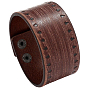 Bracelets vachette de cordon, bracelets à pression pour hommes, gris anthracite