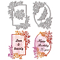 2 шт 2 стили трафареты для штампов из углеродистой стали, для diy scrapbooking, Фотоальбом, декоративная бумага для тиснения, цвет нержавеющей стали, прямоугольник и овал с цветочным узором
