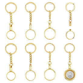 6шт 3 стильный медальон из цинкового сплава или держатель для монет брелок, с кольцом для ключей