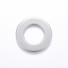 201 Stainless Steel Linking Rings, 32x2mm, hole: 18mm