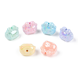 AB Color Plated Acrylic Beads, Iridescent, Rabbit