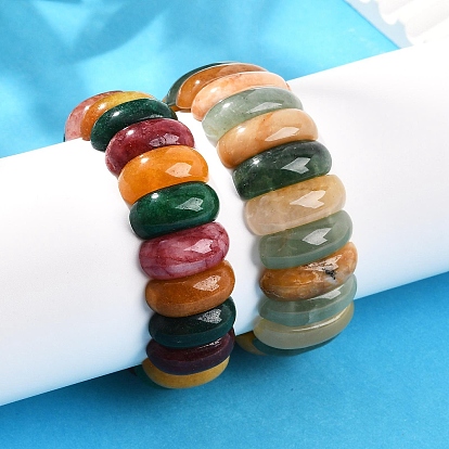 Браслеты из натуральных драгоценных камней с бусинами для женщин и мужчин, прямоугольные