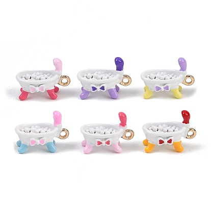 Подвески из эмали и сплава, подвески для ванны, золотые